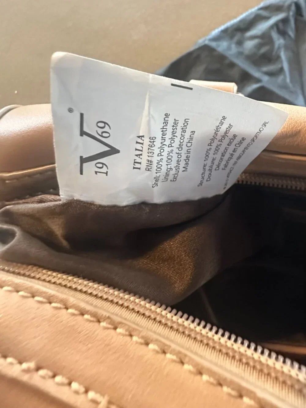 Versace 19.69 Beige Nude Satchel Crossbody Bag